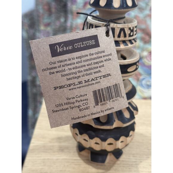 NWT 14" Verve Culture Wooden Traditional Molinillo Whisk Hand Carved Alder Wood - Picture 7 of 13